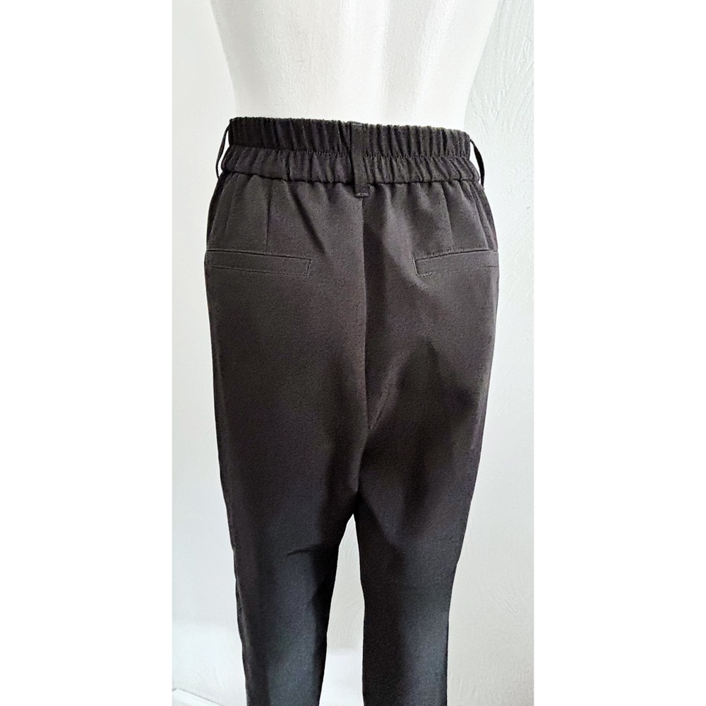 NWOT Express Super High Waisted Belted Pleated Ankle Pant Black - Medium NO Belt - Picture 4 of 13